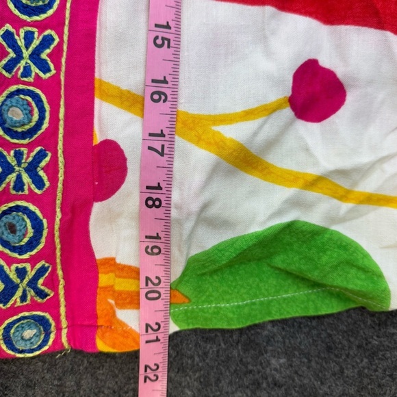 Sandy Starkman Tropical Floral Short Sleeve Jacket Full Zip Embroidered patch - Picture 7 of 7